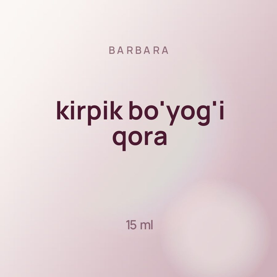 Barbara kirpik bo'yog'i qora 15 ml