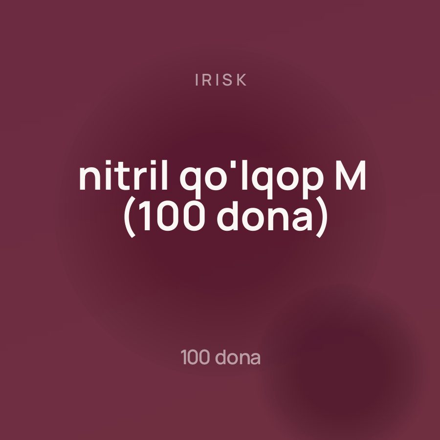 Irisk nitril qo'lqop M (100 dona) — Фото 3