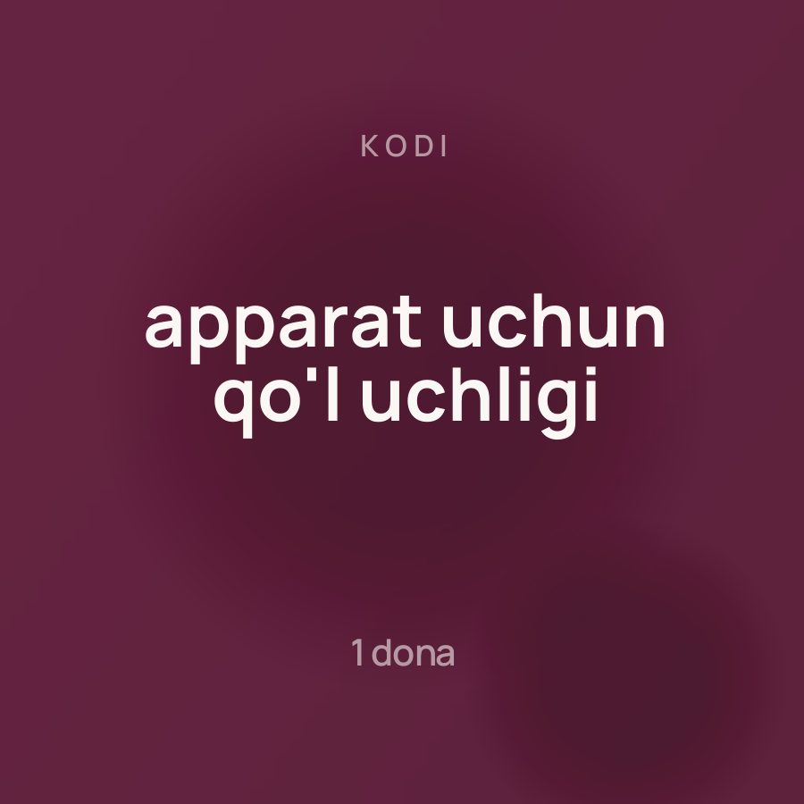 Kodi apparat uchun qo'l uchligi