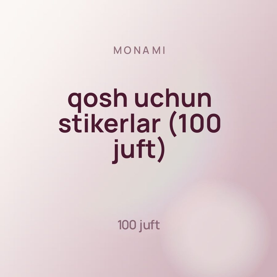 Monami qosh uchun stikerlar (100 juft)