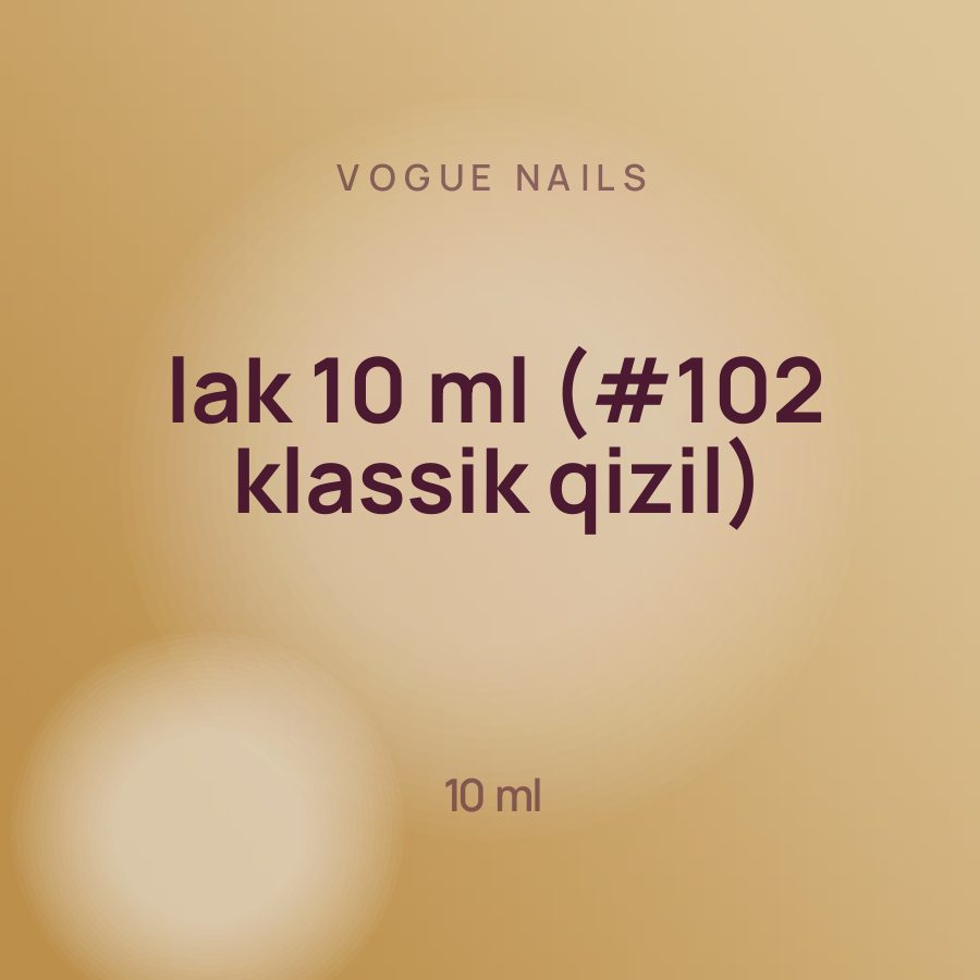 Vogue Nails lak 10 ml (#102 klassik qizil) — Фото 2